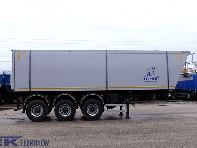 Полуприцеп-зерновоз самосвальный Тонар-9594 (алюминиевый кузов) (31 тонна, 3 оси) фото 2