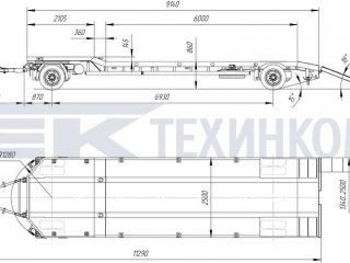 Тверьстроймаш 83402T-S15 - полуприцеп-тяжеловоз Trailer (15 тонн, 2 оси) фото 3