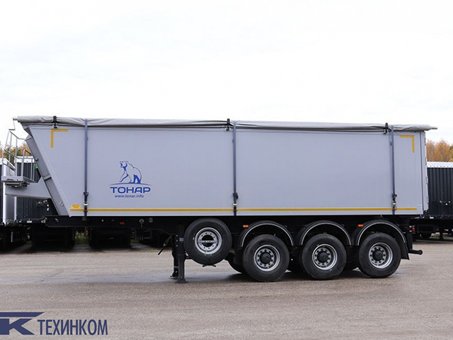 Полуприцеп-зерновоз самосвальный Тонар-9594 (алюминиевый кузов) (31 тонна, 3 оси) фото 7