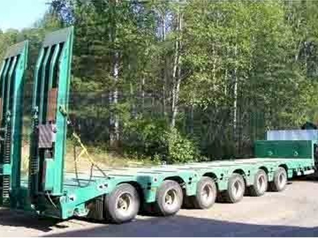 Полуприцеп-тяжеловоз с раздвижной платформой Модель 99396E-76