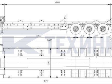 Полуприцеп-тяжеловоз повышенной проходимости Модель 99393H-LN46