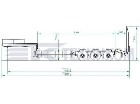 Полуприцеп-тяжеловоз повышенной проходимости Модель 99393H-SN46