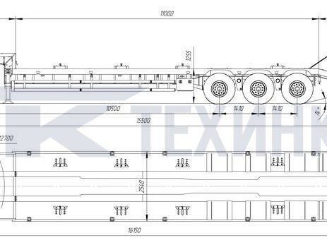Полуприцеп-тяжеловоз повышенной проходимости Модель 99393H-L46