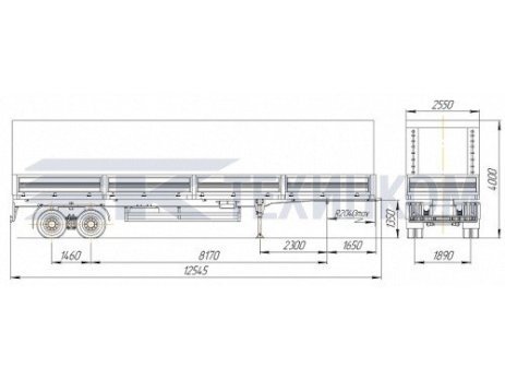 Полуприцеп бортовой НЕФАЗ 93344-12-01 (теперь ТЗА)