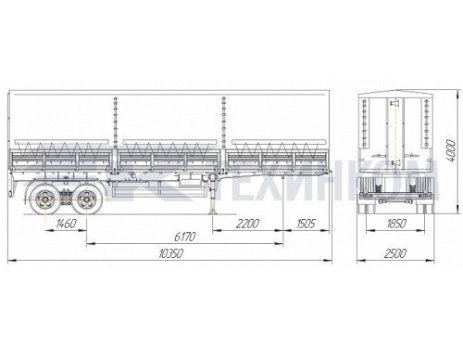 Полуприцеп бортовой НЕФАЗ 9334-10-03 (теперь ТЗА)