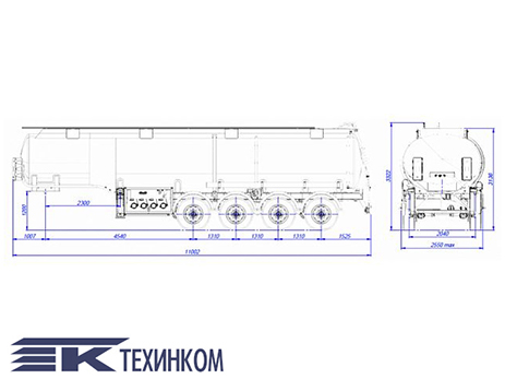 Бензовоз полуприцеп-цистерна SF4333